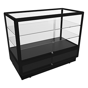 CTGSL 1200 Black Counter Display Cabinet with Additional Shelves and Storage by Showfront
