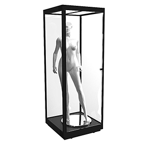 MANQ800S - Mannequin Tower Display Cabinet with LED Panels