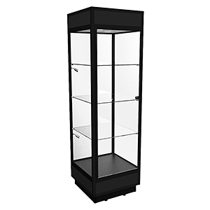 TPF 600 Tower Display Cabinet with LED Downlights - Fully Assembled