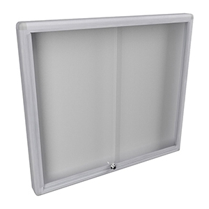 WM 1000 Silver Lockable Notice Board by Showfront