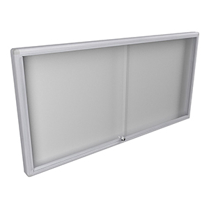 WM 1800 Silver Lockable Notice Board by Showfront