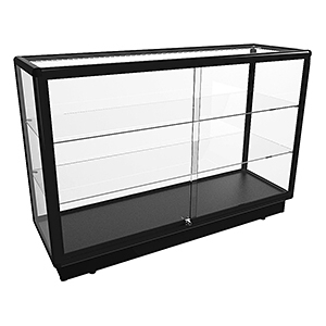 CTGL 1400 Black Full Glass Counter Display Cabinet by Showfront