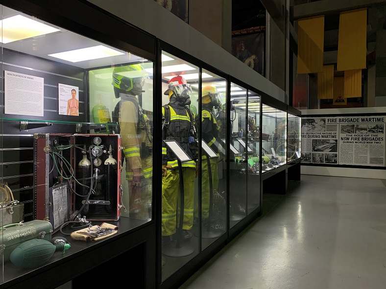 Showfront Museum Display Cases Protecting Australian Firefighting History at the Penrith Museum of Fire