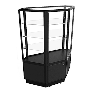 CCTSL 1400 Black Shop Counter Corner Unit by Showfront