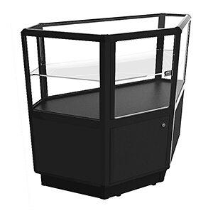 CCTSL 950 Black Shop Counter Corner Unit by Showfront