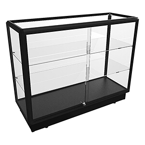 CTGL 1200 Black Full Glass Counter Display Cabinet by Showfront