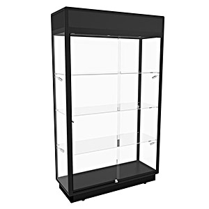 TGL 1500 Black Glass Display Cabinet by Showfront